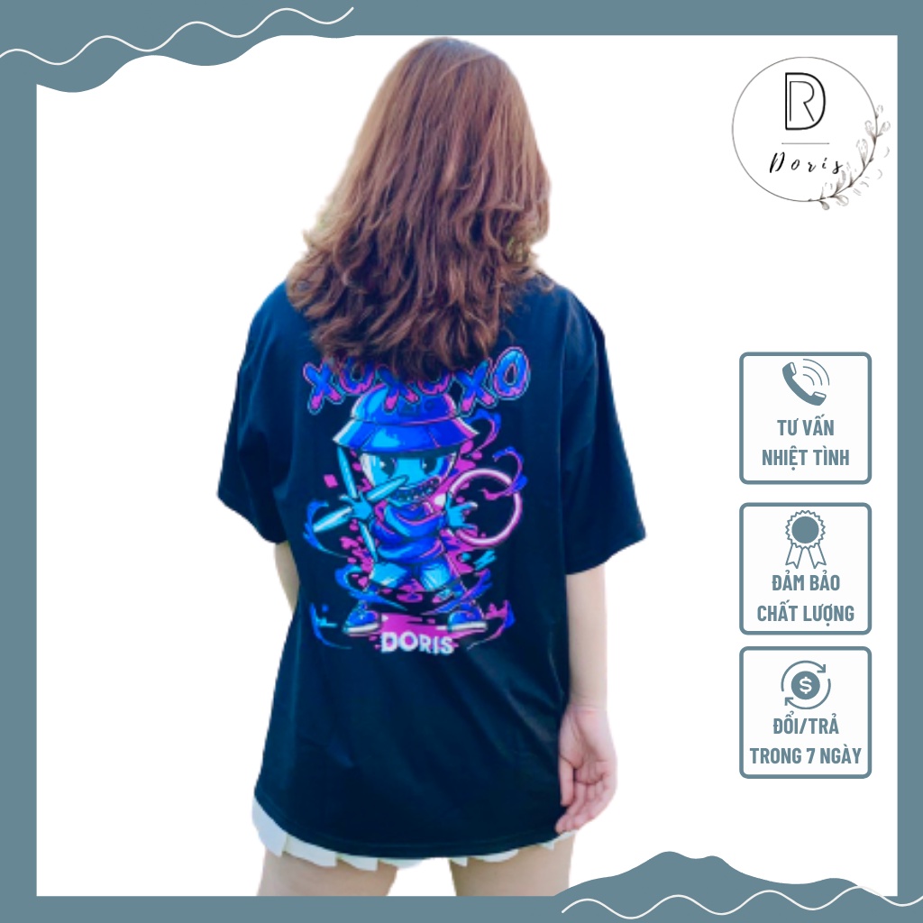 Áo Thun Unisex Xoxoxo Doris.1996, Áo Phông Cotton Vải Mềm Mịn Mát, Miễn Phí Đổi Trả 7 Ngày