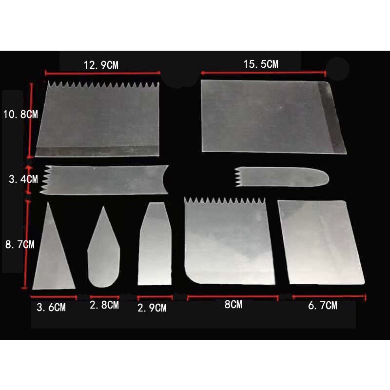 Bộ mica chà láng bánh 9 món
