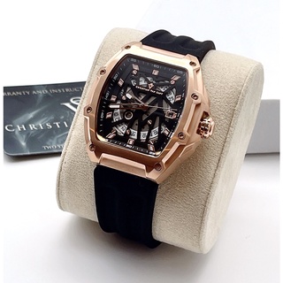 Đồng hồ nam dây cao su Christian Van Sant Black Hot Trend Odyssey CV6195