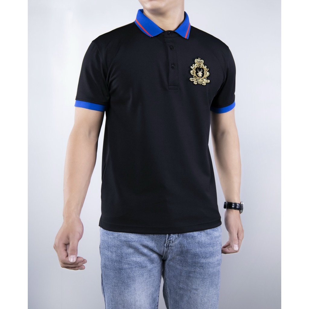 Áo Thun Polo Nam Cổ Bẻ Thêu Logo Đính Đá 𝑪𝒉𝒂̂́𝒕 𝒄𝒐𝒕𝒕𝒐𝒏 100%- Ảnh Thật