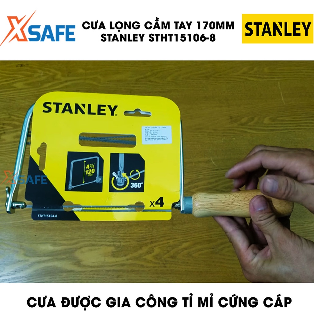 Cưa lọng cầm tay STANLEY lưỡi thép bền bỉ Cưa tay Stanley tay cầm êm ái, răng cưa đều, sắc bén