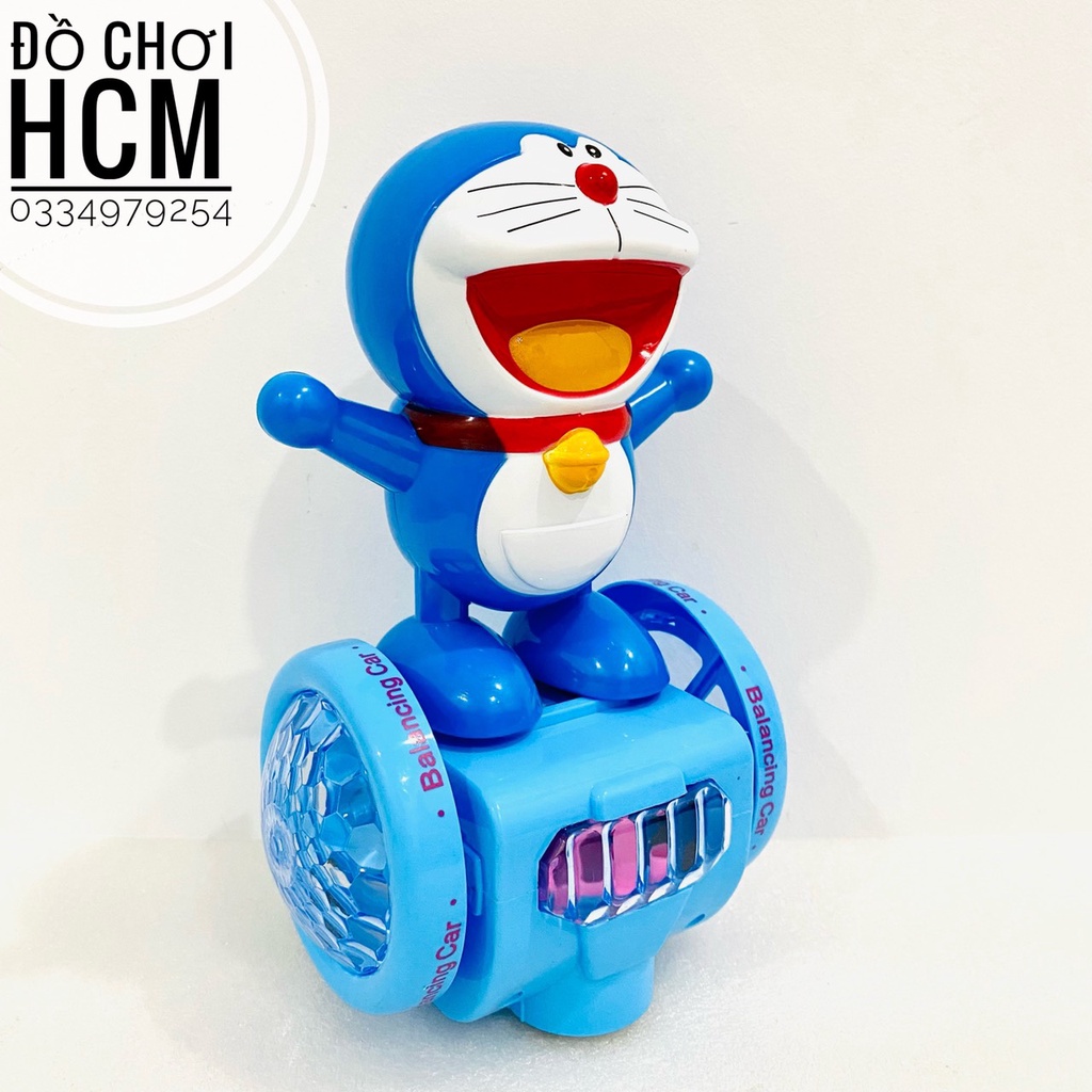 Đồ chơi siêu nhân nhên Spider man/ Doremon đi xe cân bằng có đèn nhạc, di chuyển thông minh QF083