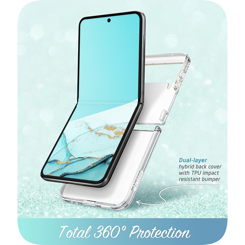 Bao Da Điện Thoại Nắp Gập Họa Tiết Cẩm Thạch Lấp Lánh Bảo Vệ Màn Hình Cho samsung galaxy z flip 5 4 3 flip3 flip4 zflip5 5g f7110 Ốp