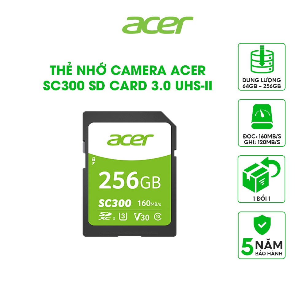 Thẻ nhớ cho camera Acer SC300 V30 - SD Card bảo hành 5 năm