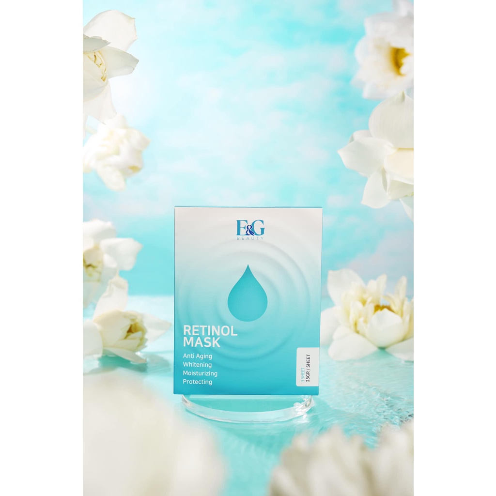 Mặt Nạ Retinol Mask E&G Beauty Hàn Quốc Chính Hãng, Mask Retinol EG Cấp Ẩm Dưỡng Trắng Da