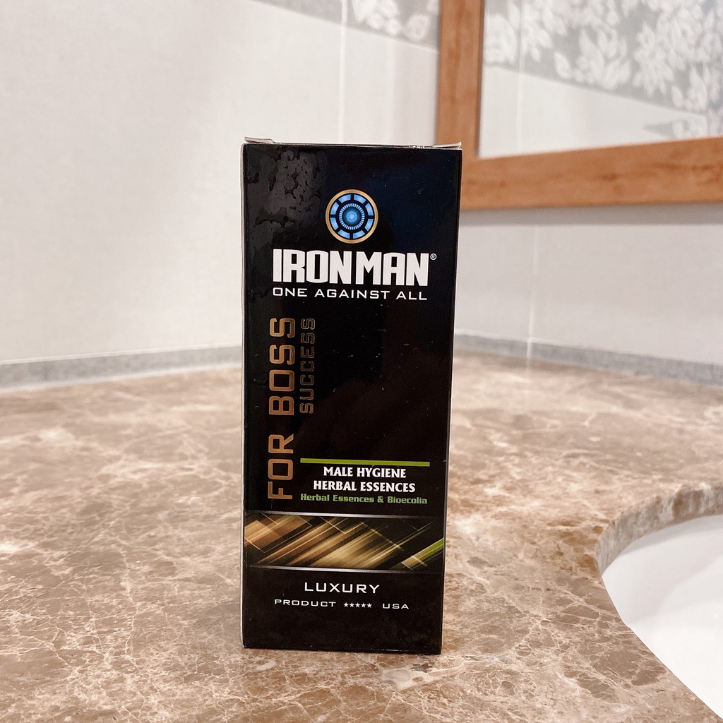 Dung dịch vệ sinh nam Ironman 120ml dạng gel tạo bọt dịu nhẹ an toàn cho nam giới giúp làm sạch nấm ngứa khử mùi hôi