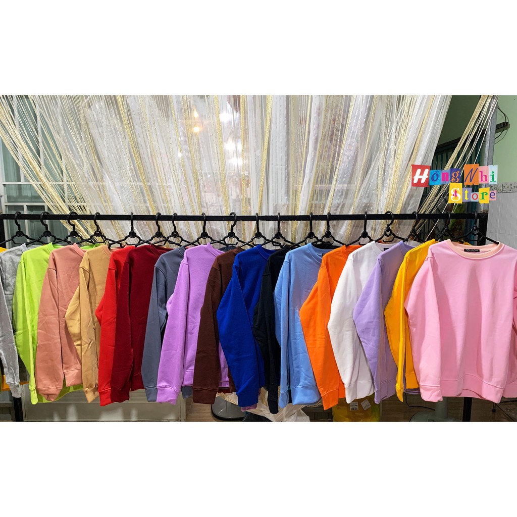 ÁO SWEATER TRƠN CHẤT NỈ LÓT BÔNG MÀU NUDE - SWEATER UNISEX - MM | BigBuy360 - bigbuy360.vn