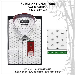 Áo Sơ Mi Họa Tiết Dài Tay Bamboo Classic 415 Vĩnh Tiến