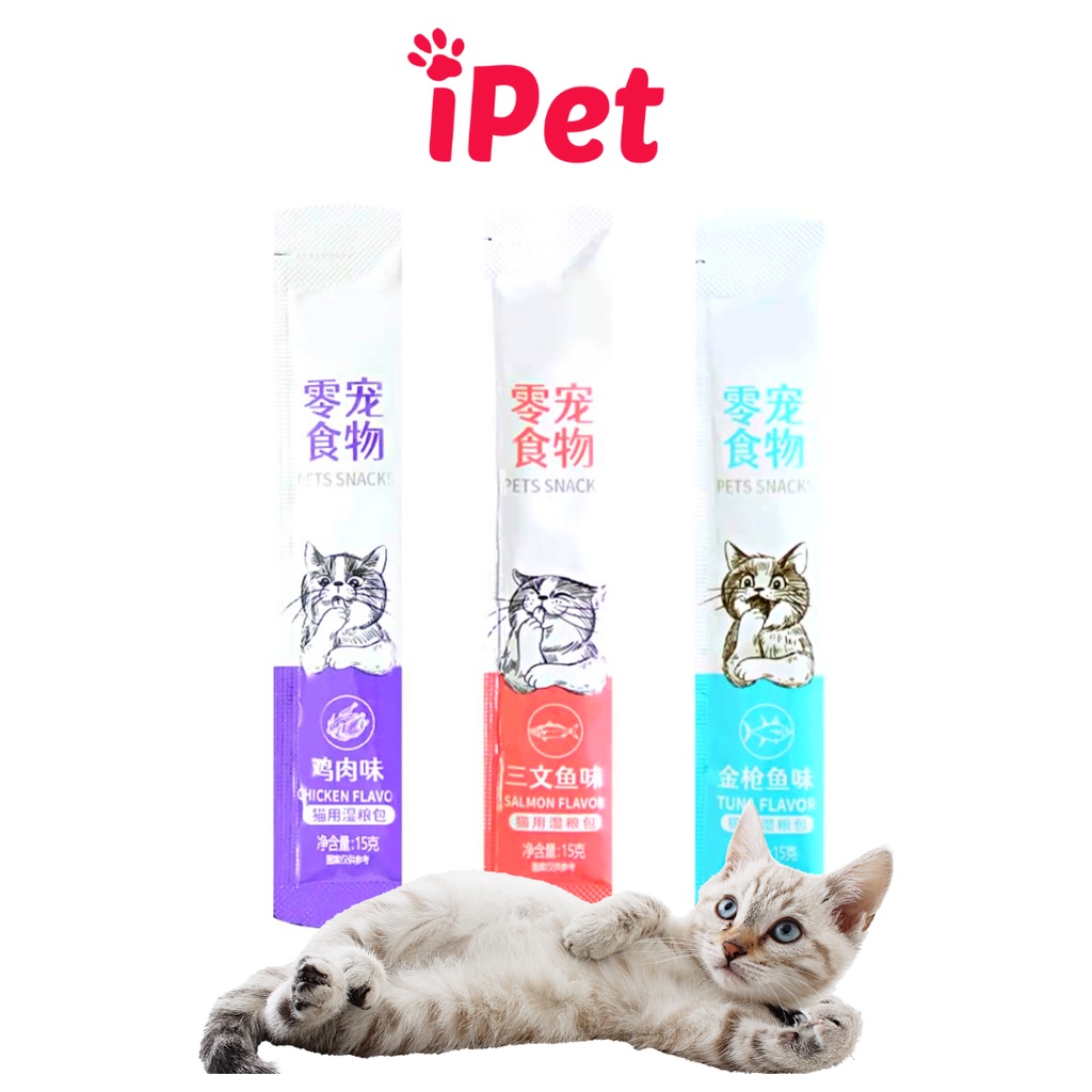 [Mã SKAMONTH4 giảm 10% đơn 50K] Súp Thưởng Cho Mèo Pet Snack Bệ Hạ - Thanh pate dinh dưỡng dạng soup - iPet Shop