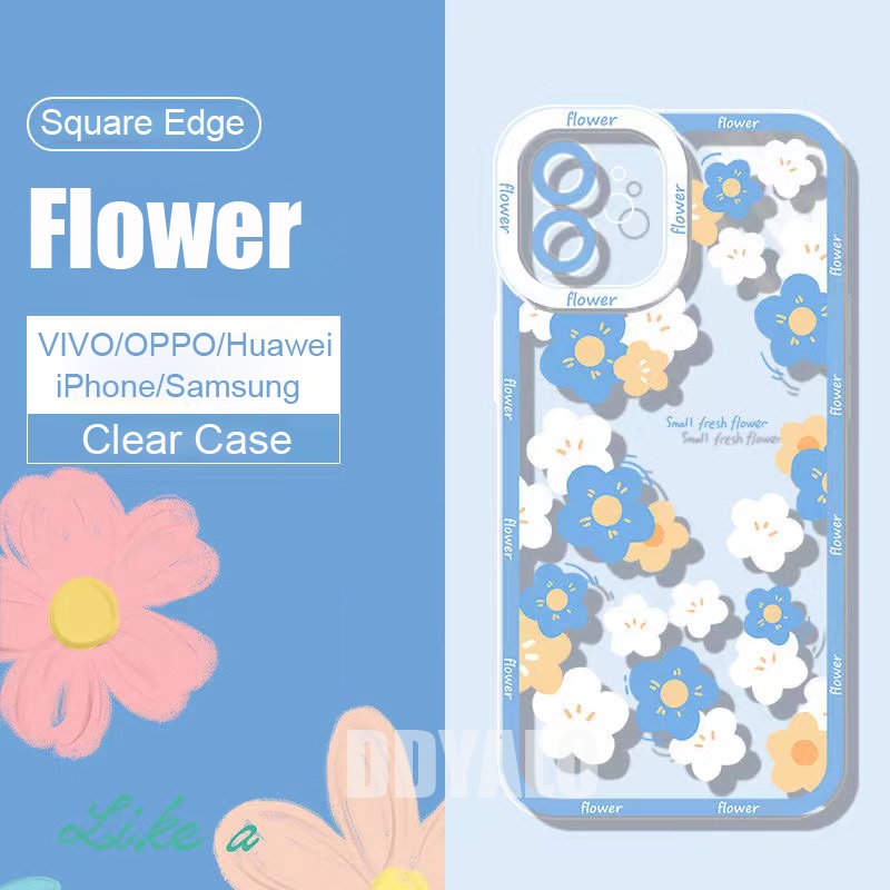 Ốp Điện Thoại TPU Mềm Trong Suốt In Hoa Cho Realme C21Y C25Y Realme8i 9i RealmeC35 C11 2021 C20 C25 C25S C15 C12 C3 C2 Realme5 5i 6i 30A