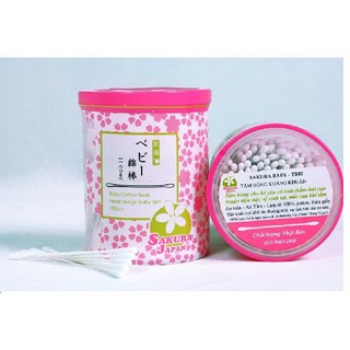 Tăm bông kháng khuẩn cho em bé sakura 180 que
