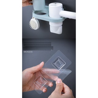  Cốc đựng bàn chải kiêm giá đỡ máy sấy tóc đa năng
