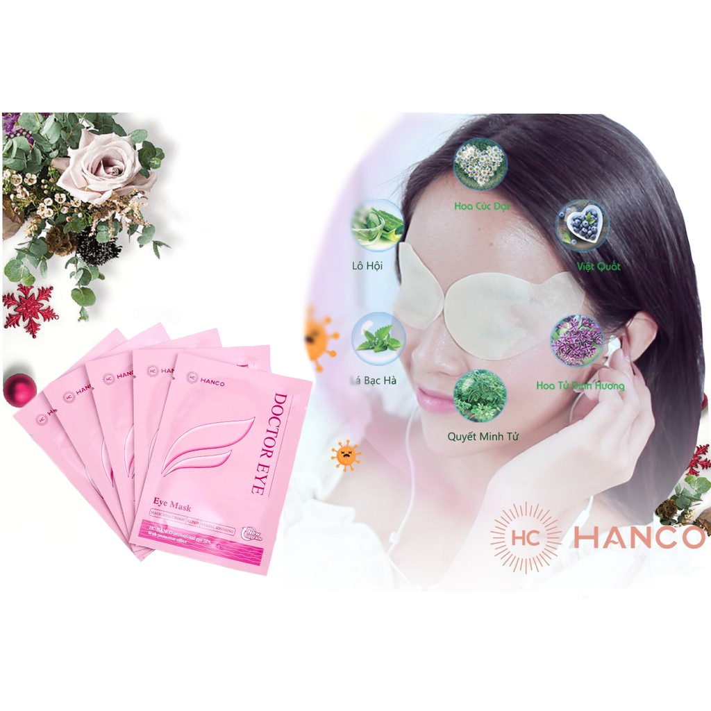 Nạ mắt Hanco giúp ổn định thị lực cận thị, giúp dễ ngủ (chiết xuất thảo dược) | BigBuy360 - bigbuy360.vn
