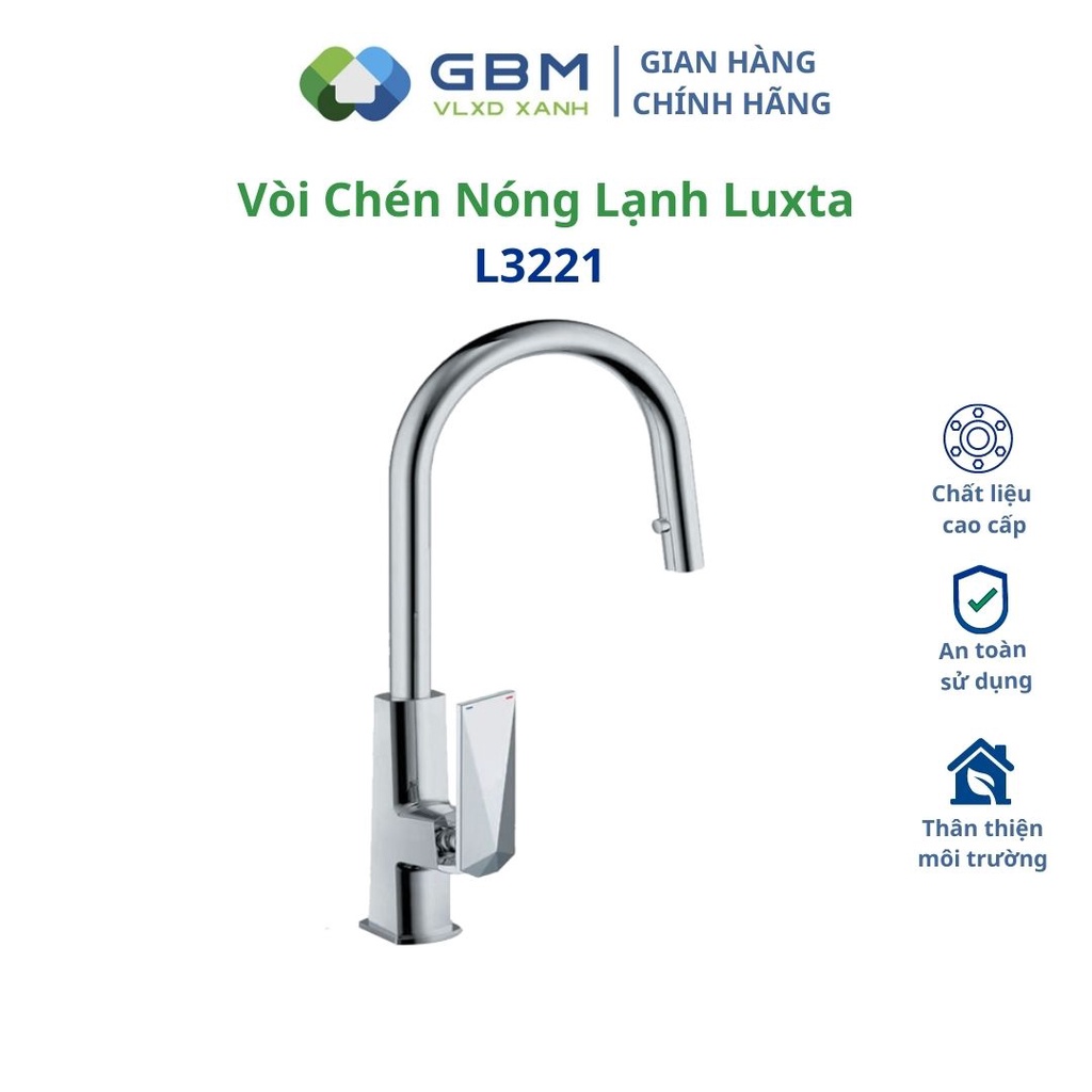 [Mã BMBAU300 giảm 10% đơn 499K] Vòi Chén Nóng Lạnh Luxta L3221 -VLXD XANH