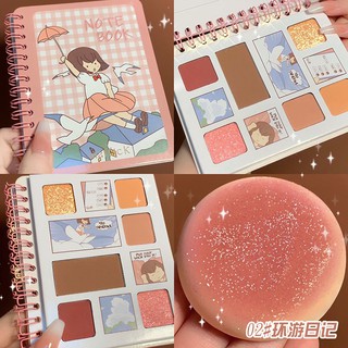 Bảng phấn mắt 6 màu maffick note book eye shadows pallete nội địa trung