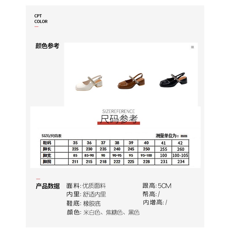 Giày Sandal Cao Gót Mũi Vuông Đính Đá Có Size Lớn 35-43 Mary Jane 41 42 Thời Trang Dành Cho Nữ