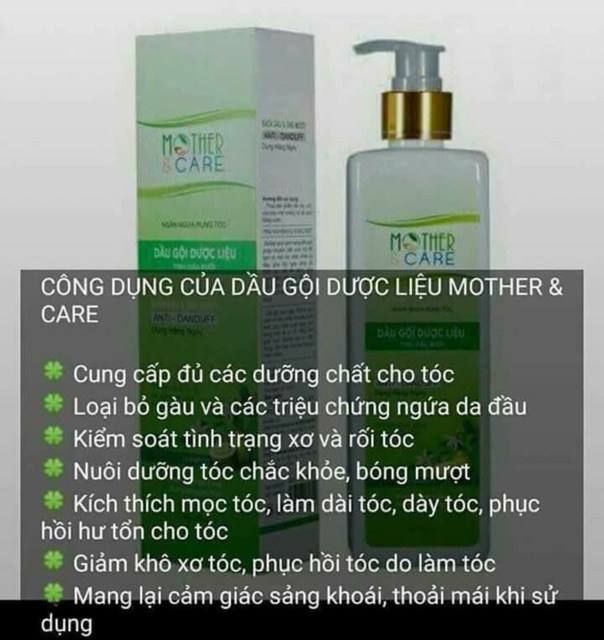 Dầu gội kích thích mọc tóc Mother care