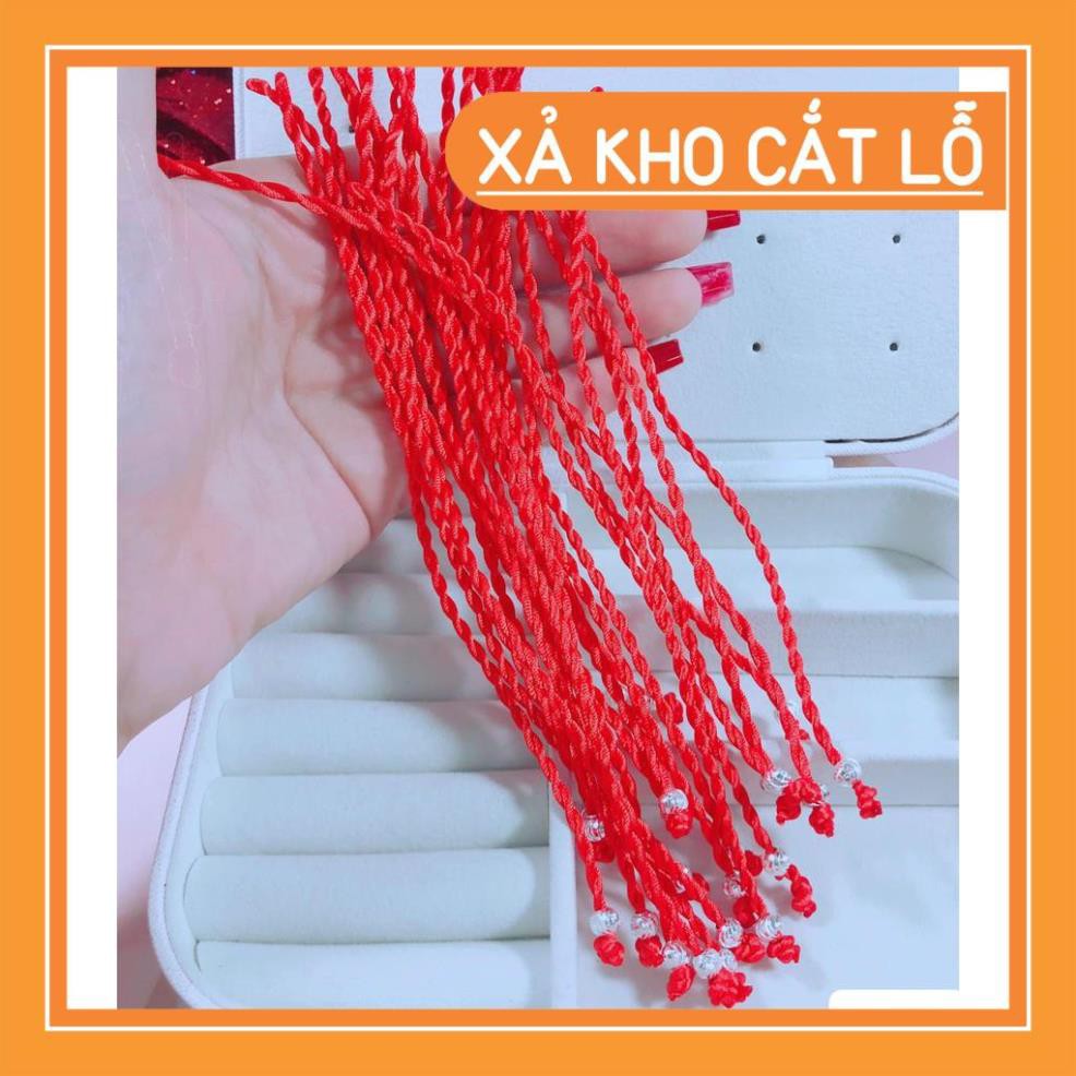 [XẢ HÀNG]  free ship chỉ đỏ mix bi bạc may mắn người lớn trẻ nhỏ đeo được