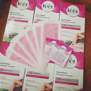 MIẾNG WAX LÔNG VEET EASY-GEL WAX STRIPS 20 MIẾNG