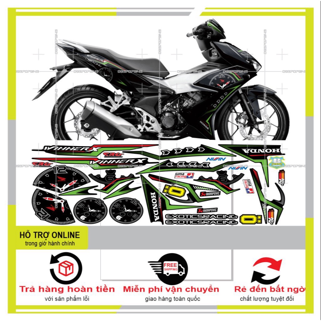 TEM XE WINNER X ĐỒNG HỒ K3020 -- SHIN DECAL 2