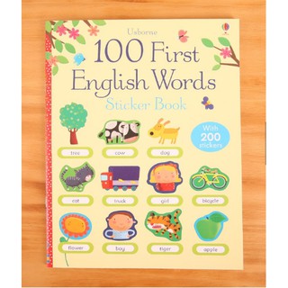 Dính dán - Usborne sticker book - 100 First english words