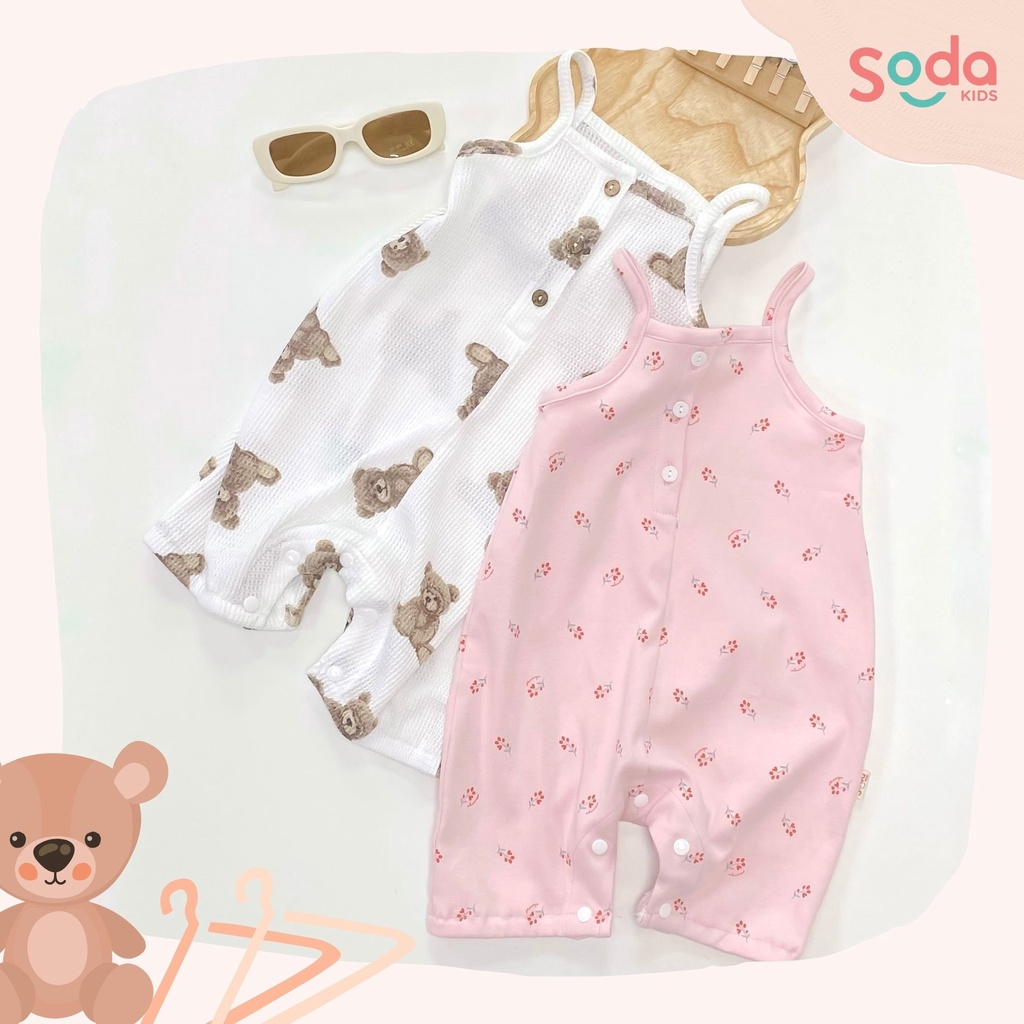 Body dây cho bé SODA KIDS chất liệu waffle-cotton thiết kế 2 dây họa tiết
