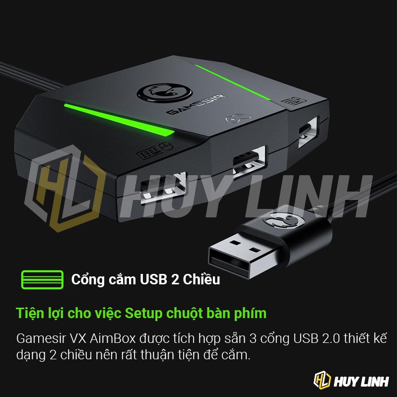 Bộ chuyển đổi GameSir VX AimBox - Hỗ trợ Console PS4/PS5/Xbox One/XboxX/S/Nintendo Switch