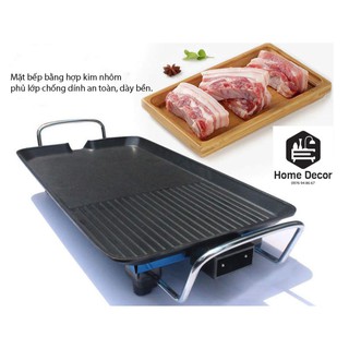 Bếp nướng điện đa năng ELECTRIC BARBECUE CHÍNH HÃNG không khói mặt trắng lớp đá siêu chống dính giúp vệ sinh dễ dàng !