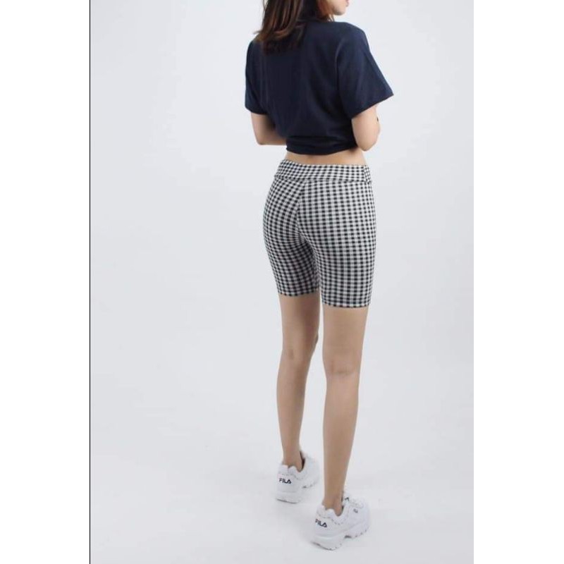 Quần biker short thun ôm caro F21 xuất khẩu