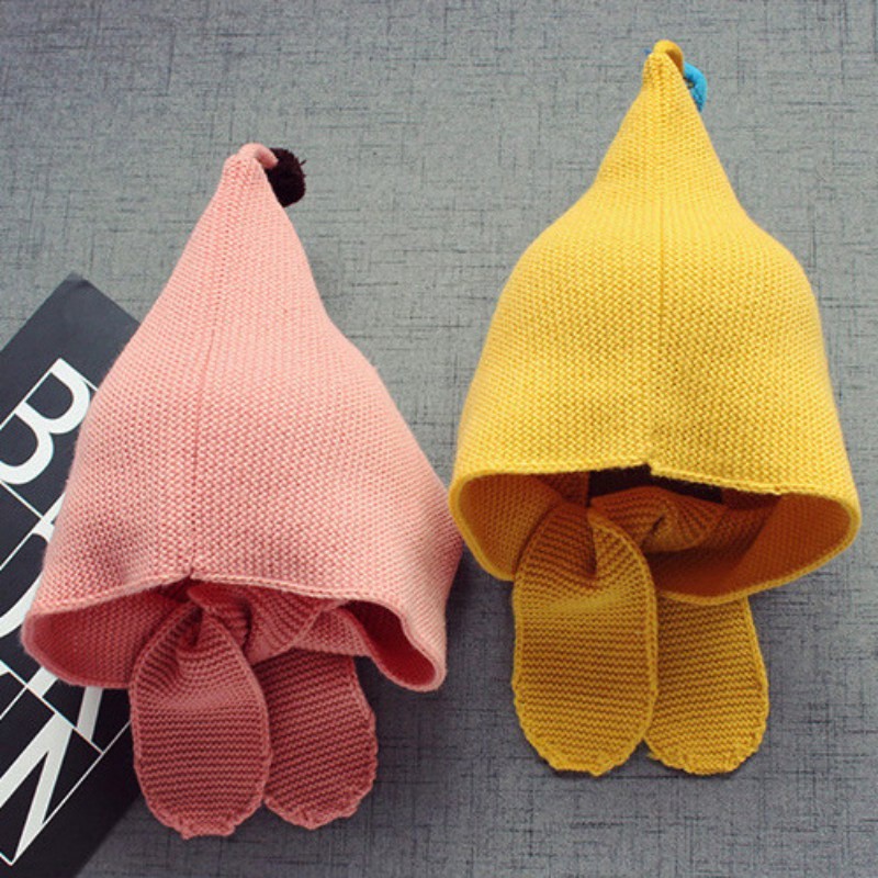 Mũ len đan kèm khăn choàng cổ giữ ấm đáng yêu dành cho bé balo local brand | BigBuy360 - bigbuy360.vn
