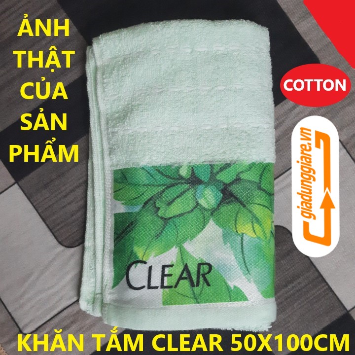 KHĂN TẮM CLEAR ( 50 x 100cm Mầu Xanh ) hàng cao cấp 100% cotton khăn quấn mềm mại thấm hút tốt - giadunggiare.vn