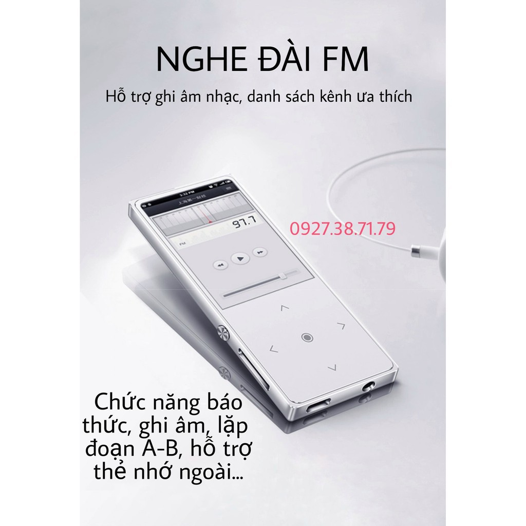 (CÓ SẴN) Máy Nghe Nhạc Lossless Benjie M3 Bản 2021 Bluetooh 5.0 APTX Loa Ngoài Tặng Kèm Tai Nghe Hifi Và Dây Đeo Cổ