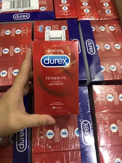 [DEAL 0Đ] Bao cao su Durex Fetherlite siêu mỏng/gai gân hàng Úc hộp 30 chiếc