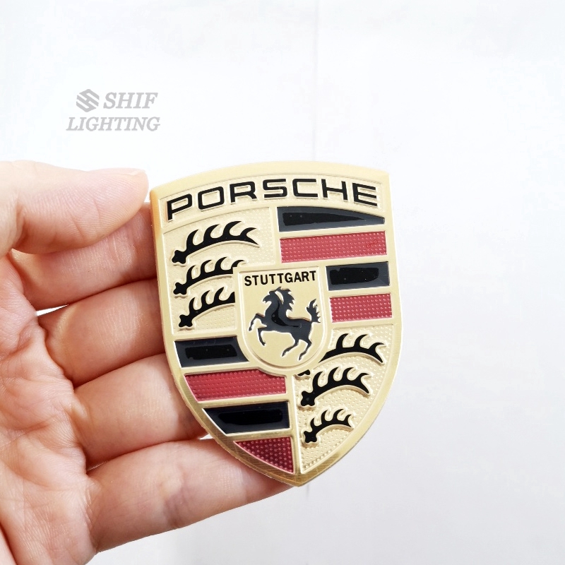 1 Logo Porsche Horse Edition Bằng Nhôm Trang Trí Xe Hơi