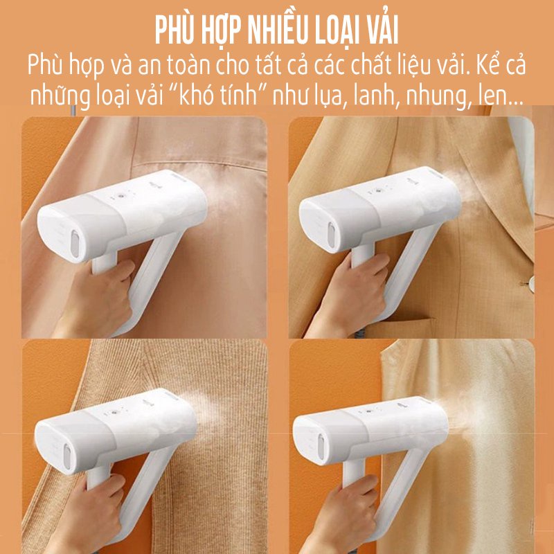 Bàn là hơi nước cầm tay Derma HS100 công suất 1000W dung tích 200ml Bàn ủi hơi nước cầm tay mini VT124