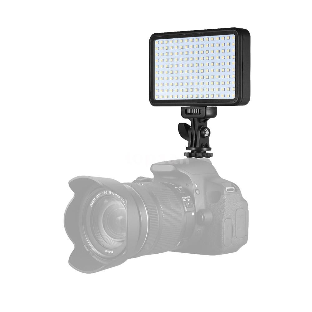 Andoer PAD160 LED Video Light 6000K Dimmable Fill Light Continuous Light Panel 12W CRI90+ with Camera Mount and CT Filte