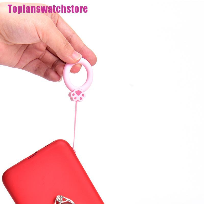 Dây Đeo Điện Thoại Bằng Silicone Hình Hoạt Hình 3D Chống Thất Lạc