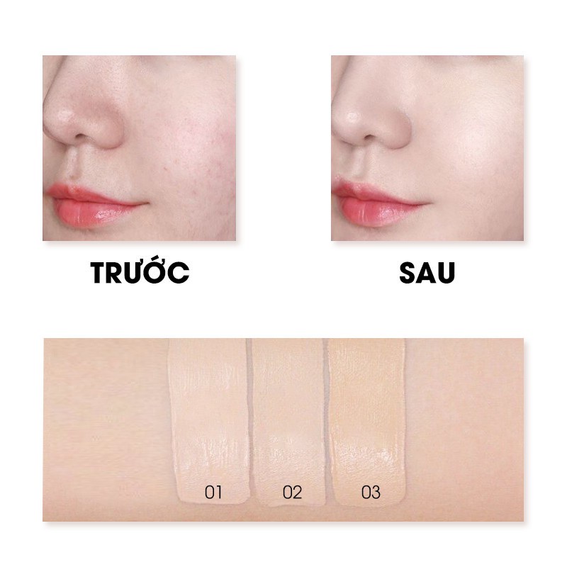 Kem Che Khuyết Điểm SEIMY - Perfect Concealer Lâu Trôi, Chống nắng, gồm 3 màu tông da, Độ Che Phủ Cao, Chống thấm