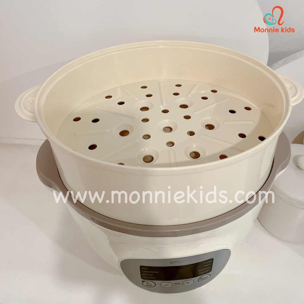 Nồi Nấu Cháo Chậm Bear Kèm Xửng Hấp 1.6L