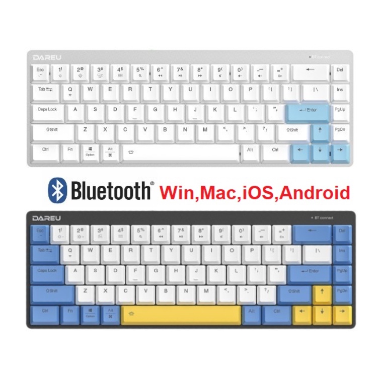 Bàn phím cơ blutooth Dareu EK868 68Key Siêu mỏng (Blue/ Brown/ Red D-KAILH switch) - Chính hãng ( Bảo hành 2 năm )