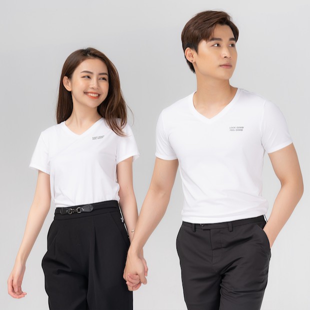 Áo phông nam Yody cổ tim chất liệu thun cotton mềm mịn, tham hút mồ hôi tốt PPM3997 | BigBuy360 - bigbuy360.vn