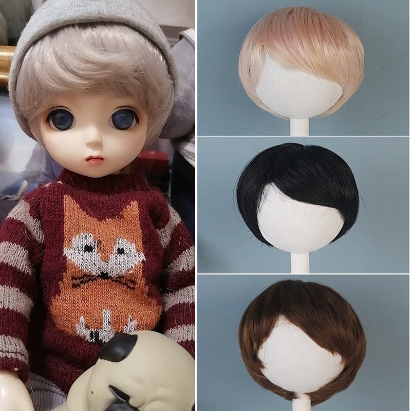 Tóc Giả Ngắn Nhiều Màu Cho Búp Bê 1 / 6 BJD / SD 16.5-17.5CM