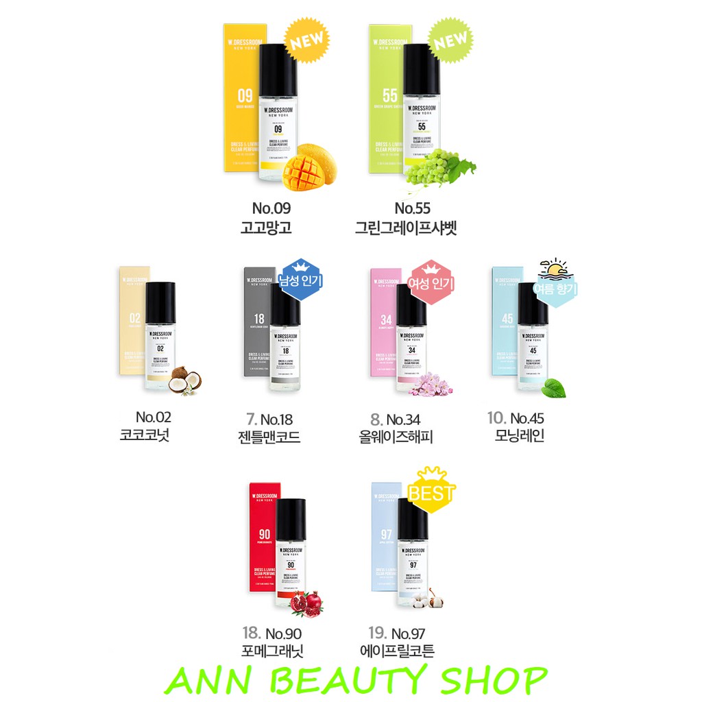 Nước xịt thơm W. Dressroom 70ml | BigBuy360 - bigbuy360.vn