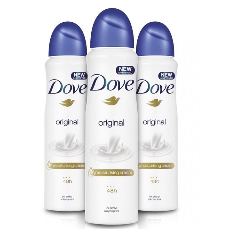 Combo 3 chai xịt khử mùi DOVE Original
