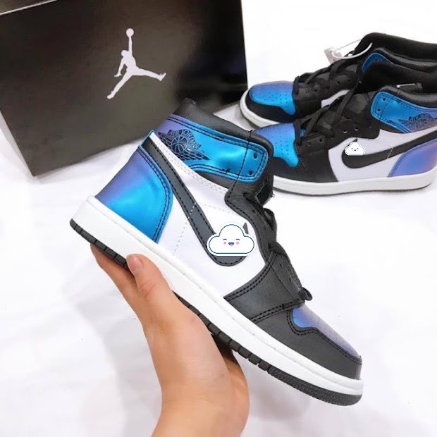 Giày thể thao jordan xanh loang tím, Giày sneaker JD1 màu xanh các mẫu cực đẹp đủ size nam nữ dễ phối đồ