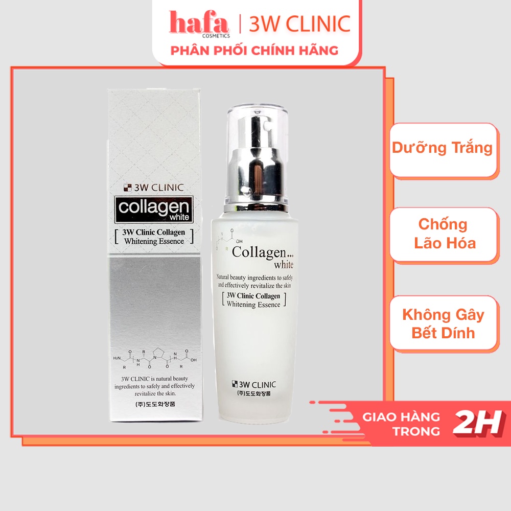 Tinh chất dưỡng trắng da bổ sung collagen 3W Clinic Collagen Whitening Essence 50ml _ 3W Clinic Chính Hãng