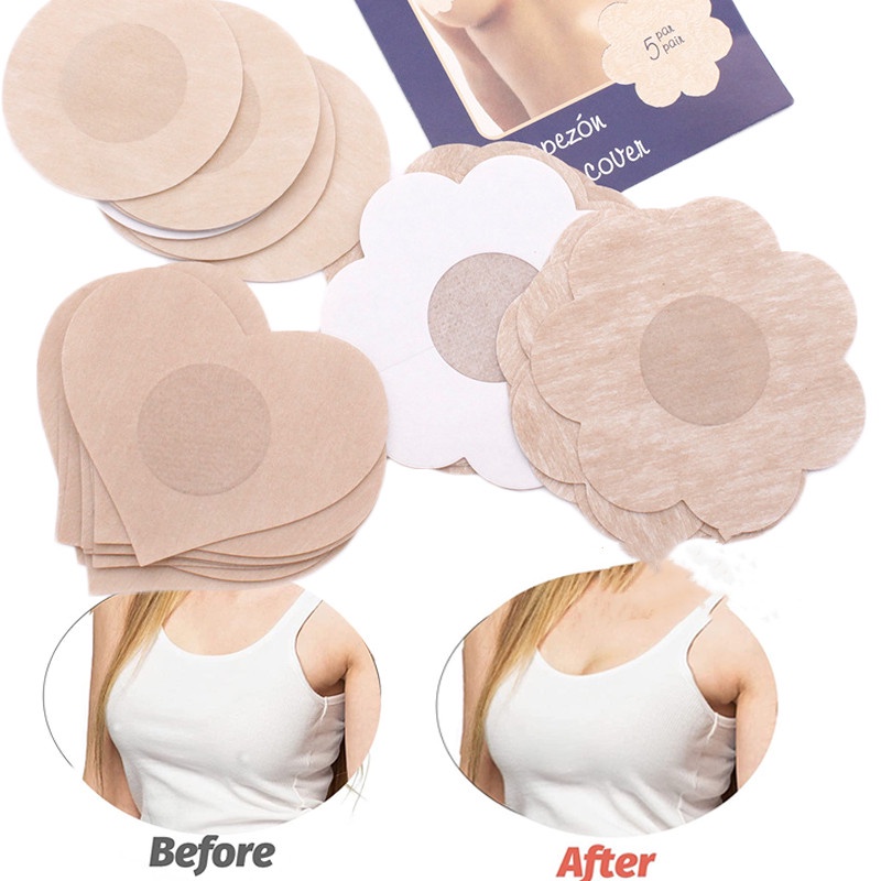 Miếng Dán Ngực Bằng Silicone Tự Dính Chống Lộ Dùng Một Lần Tiện Lợi