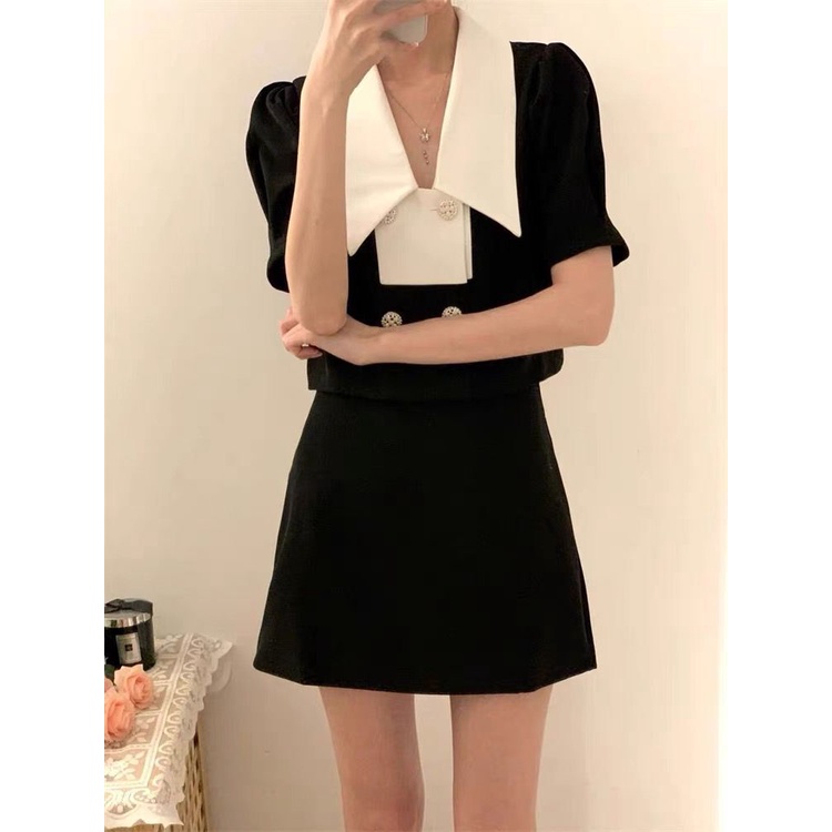 Bộ Đầm Đen Thời Trang Mùa Hè 2022 Dành Cho Nữ