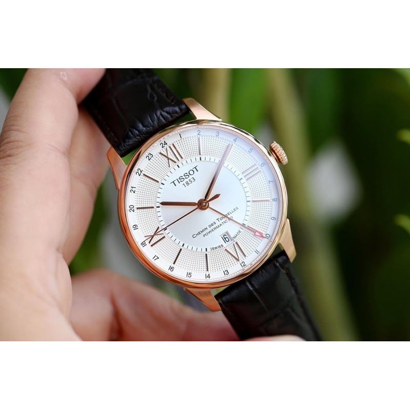 Đồng hồ nam Tis.sot Chemin des Tourelles 42MM GMT Powermatic T099.429.36.038.00 (T0994293603800) dây da dành cho NAM