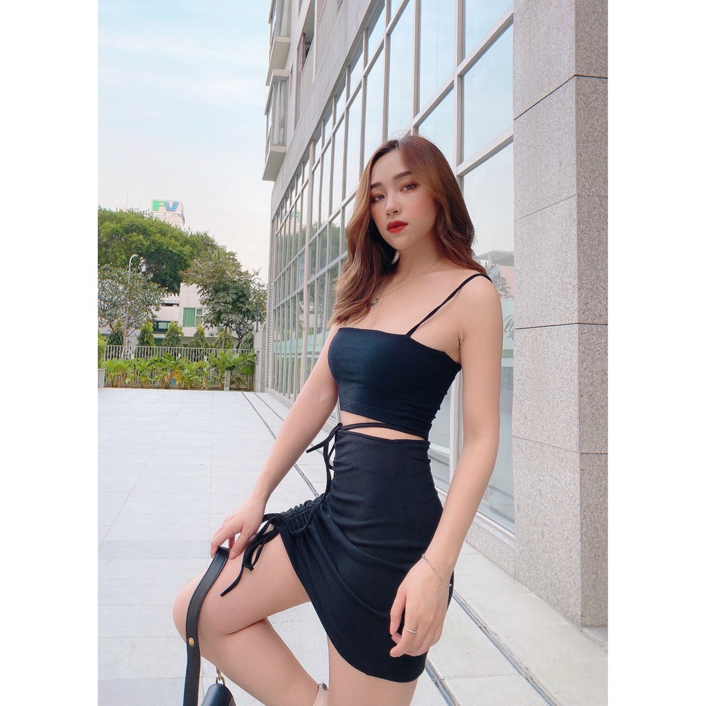 Chân Váy Rút Dây Nữ Cột Eo Thắt Dây La Boutique Freesize, Thun Gân 4 Chiều Cao Cấp, Form Ôm Tôn Vòng Eo, Phù Hợp Dạo Phố | BigBuy360 - bigbuy360.vn